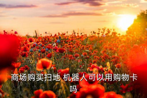  商場購買掃地 機(jī)器人可以用購物卡嗎