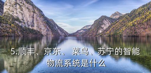 5.順豐、京東、 菜鳥(niǎo)、蘇寧的智能 物流系統(tǒng)是什么