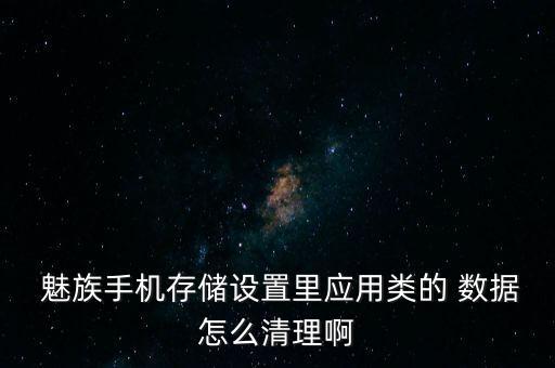  魅族手機(jī)存儲(chǔ)設(shè)置里應(yīng)用類(lèi)的 數(shù)據(jù)怎么清理啊