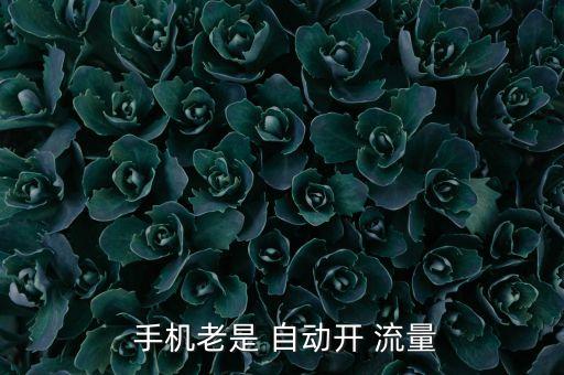  手機老是 自動開 流量
