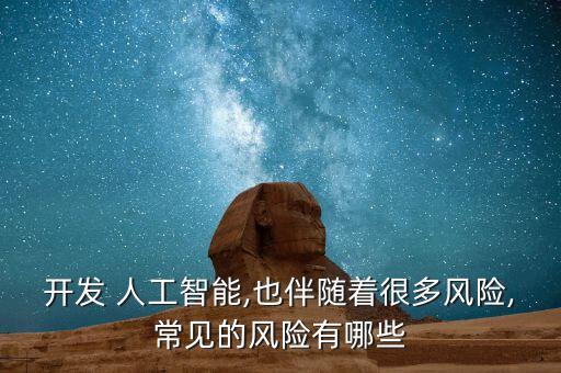 開發(fā) 人工智能,也伴隨著很多風(fēng)險(xiǎn),常見的風(fēng)險(xiǎn)有哪些