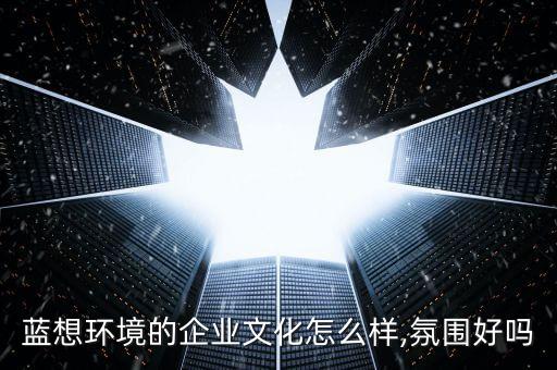 藍(lán)想環(huán)境的企業(yè)文化怎么樣,氛圍好嗎