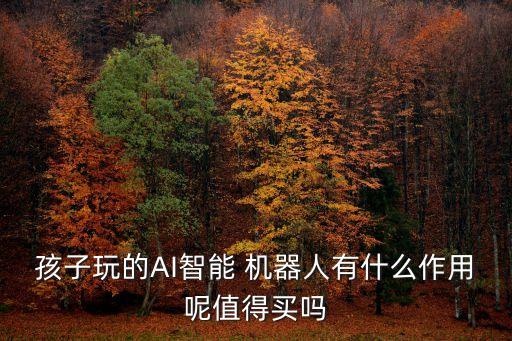 孩子玩的AI智能 機(jī)器人有什么作用呢值得買嗎
