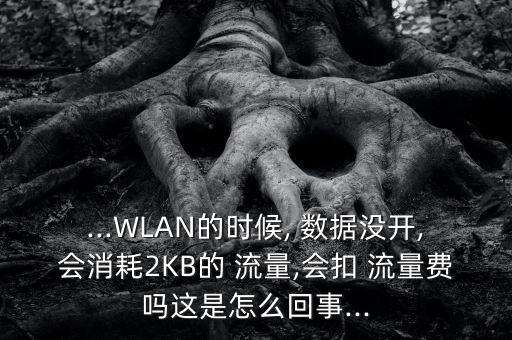 ...WLAN的時(shí)候, 數(shù)據(jù)沒(méi)開(kāi),會(huì)消耗2KB的 流量,會(huì)扣 流量費(fèi)嗎這是怎么回事...
