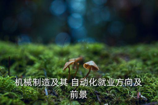 機械制造及其 自動化就業(yè)方向及 前景