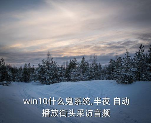  win10什么鬼系統(tǒng),半夜 自動(dòng) 播放街頭采訪音頻