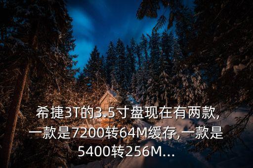  希捷3T的3.5寸盤現(xiàn)在有兩款,一款是7200轉(zhuǎn)64M緩存,一款是5400轉(zhuǎn)256M...