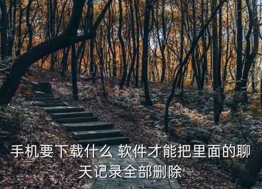 手機(jī)要下載什么 軟件才能把里面的聊天記錄全部刪除