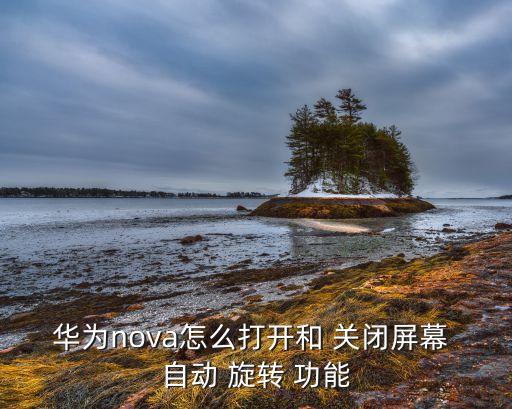 華為nova怎么打開和 關閉屏幕 自動 旋轉 功能