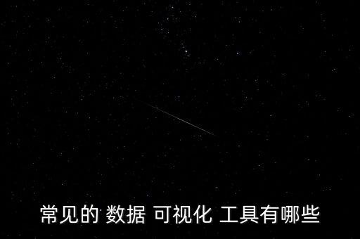 常見的 數(shù)據(jù) 可視化 工具有哪些