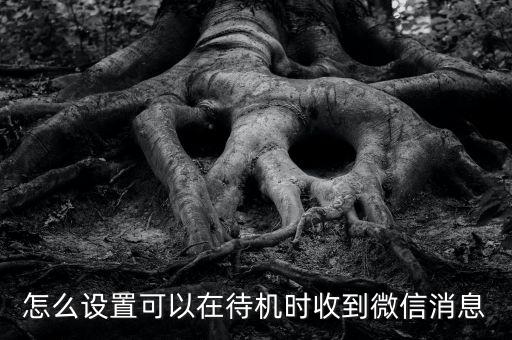 怎么設置可以在待機時收到微信消息