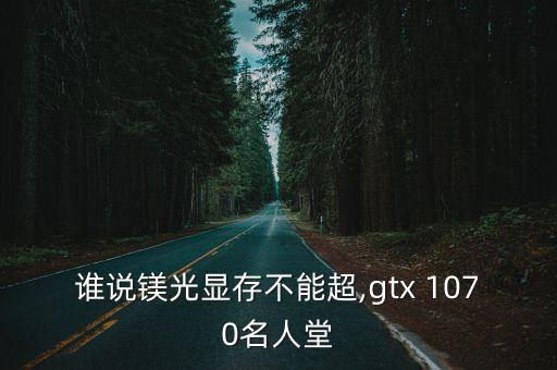 誰說鎂光顯存不能超,gtx 1070名人堂