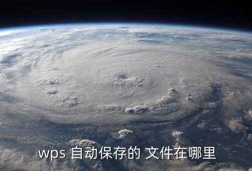  wps 自動(dòng)保存的 文件在哪里