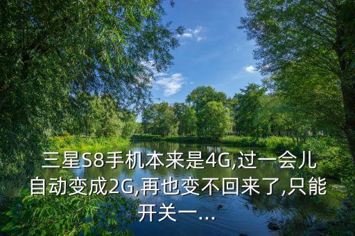  三星S8手機(jī)本來是4G,過一會兒自動變成2G,再也變不回來了,只能開關(guān)一...