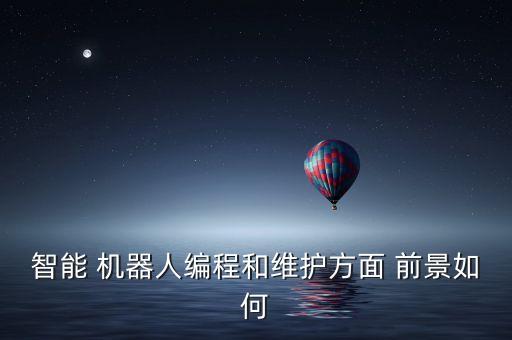 智能 機(jī)器人編程和維護(hù)方面 前景如何