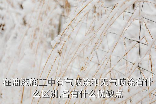 在油漆施工中有氣噴涂和無氣噴涂有什么區(qū)別,各有什么優(yōu)缺點(diǎn)