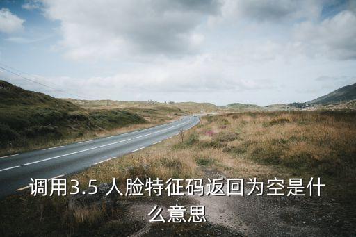 調(diào)用3.5 人臉特征碼返回為空是什么意思