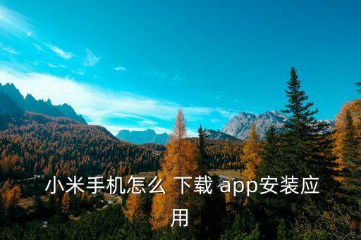  小米手機(jī)怎么 下載 app安裝應(yīng)用