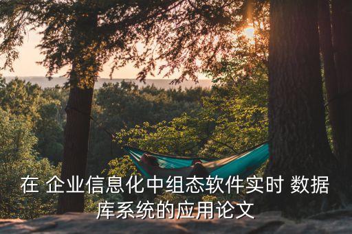 在 企業(yè)信息化中組態(tài)軟件實(shí)時(shí) 數(shù)據(jù)庫系統(tǒng)的應(yīng)用論文