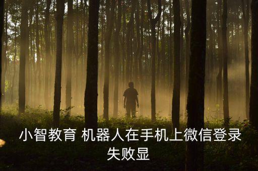  小智教育 機(jī)器人在手機(jī)上微信登錄失敗顯