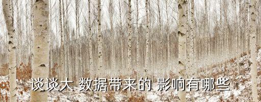 談?wù)劥?數(shù)據(jù)帶來的 影響有哪些