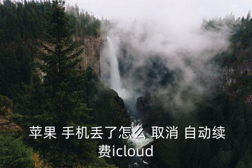  蘋果 手機丟了怎么 取消 自動續(xù)費icloud