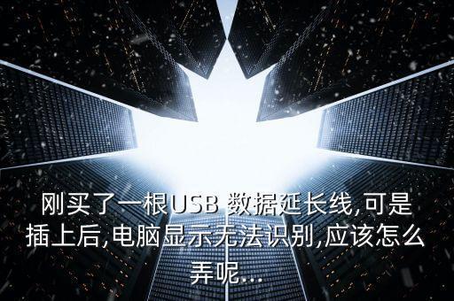 剛買(mǎi)了一根USB 數(shù)據(jù)延長(zhǎng)線,可是插上后,電腦顯示無(wú)法識(shí)別,應(yīng)該怎么弄呢...