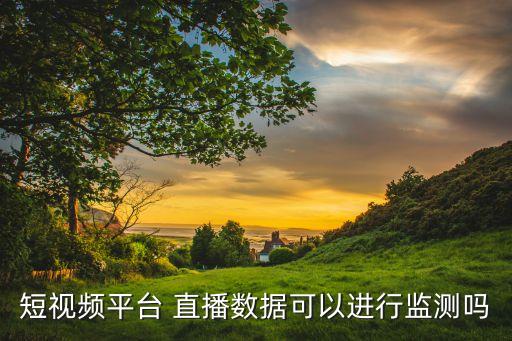 短視頻平臺 直播數(shù)據(jù)可以進行監(jiān)測嗎