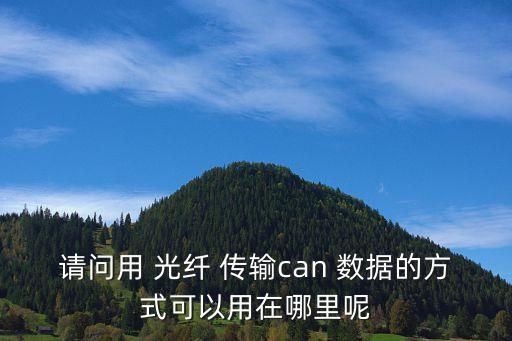 請(qǐng)問用 光纖 傳輸can 數(shù)據(jù)的方式可以用在哪里呢