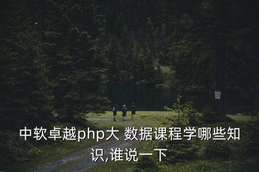 中軟卓越php大 數(shù)據(jù)課程學(xué)哪些知識(shí),誰(shuí)說(shuō)一下