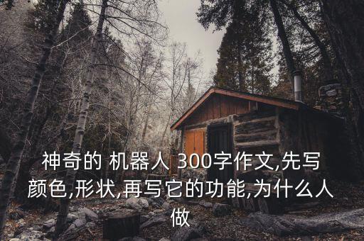 神奇的 機(jī)器人 300字作文,先寫顏色,形狀,再寫它的功能,為什么人做