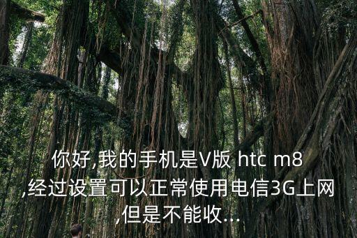 你好,我的手機(jī)是V版 htc m8,經(jīng)過設(shè)置可以正常使用電信3G上網(wǎng),但是不能收...