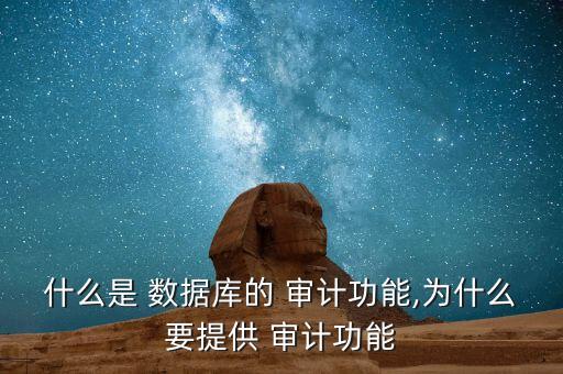什么是 數(shù)據(jù)庫的 審計功能,為什么要提供 審計功能