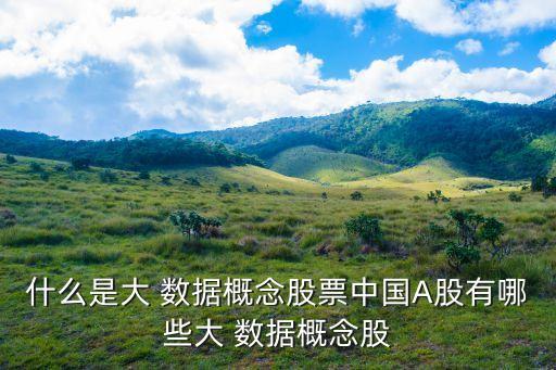 什么是大 數(shù)據(jù)概念股票中國A股有哪些大 數(shù)據(jù)概念股