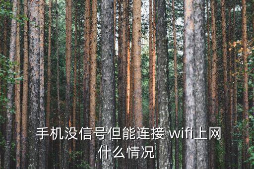  手機沒信號但能連接 wifi上網(wǎng)什么情況