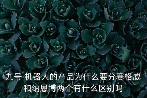 九號(hào) 機(jī)器人的產(chǎn)品為什么要分賽格威和納恩博兩個(gè)有什么區(qū)別嗎