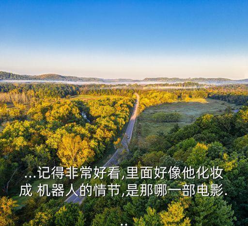 ...記得非常好看,里面好像他化妝成 機(jī)器人的情節(jié),是那哪一部電影...