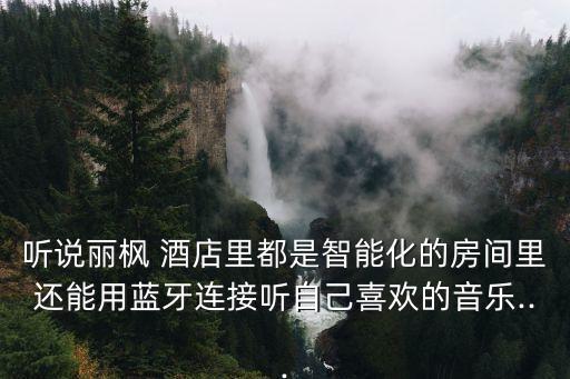 聽(tīng)說(shuō)麗楓 酒店里都是智能化的房間里還能用藍(lán)牙連接聽(tīng)自己喜歡的音樂(lè)...