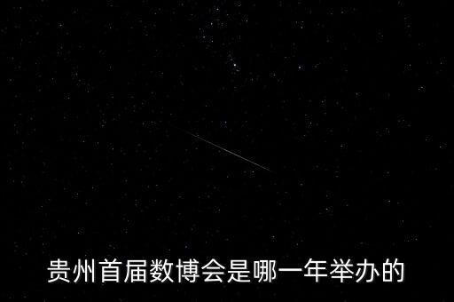 貴州首屆數(shù)博會是哪一年舉辦的