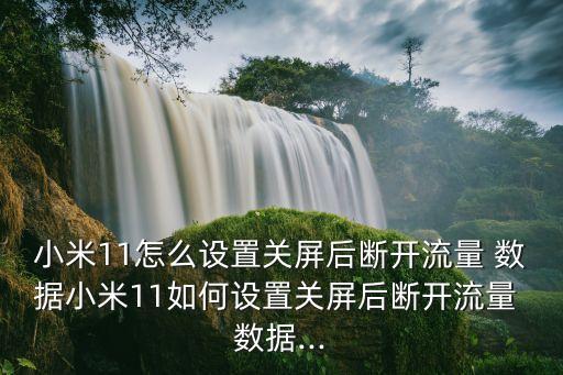 小米11怎么設(shè)置關(guān)屏后斷開流量 數(shù)據(jù)小米11如何設(shè)置關(guān)屏后斷開流量 數(shù)據(jù)...