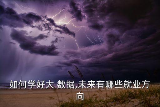 如何學(xué)好大 數(shù)據(jù),未來有哪些就業(yè)方向