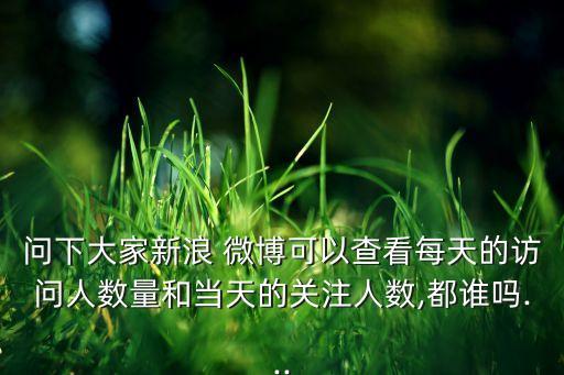 問下大家新浪 微博可以查看每天的訪問人數(shù)量和當(dāng)天的關(guān)注人數(shù),都誰嗎...