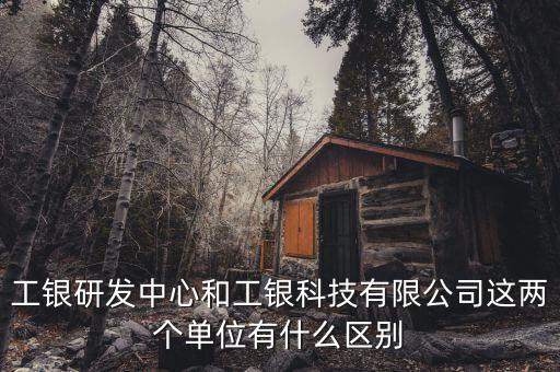 工銀研發(fā)中心和工銀科技有限公司這兩個單位有什么區(qū)別