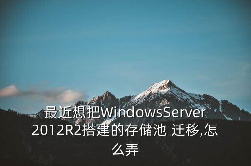 最近想把WindowsServer2012R2搭建的存儲(chǔ)池 遷移,怎么弄