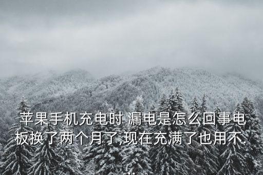  蘋果手機充電時 漏電是怎么回事電板換了兩個月了,現(xiàn)在充滿了也用不...