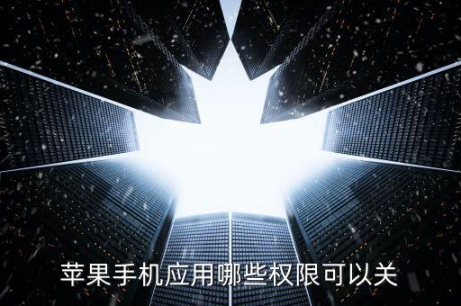 蘋果手機應(yīng)用哪些權(quán)限可以關(guān)