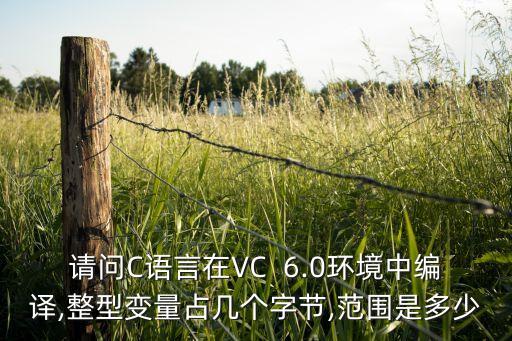 請問C語言在VC  6.0環(huán)境中編譯,整型變量占幾個字節(jié),范圍是多少