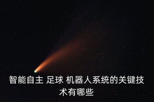 智能自主 足球 機(jī)器人系統(tǒng)的關(guān)鍵技術(shù)有哪些
