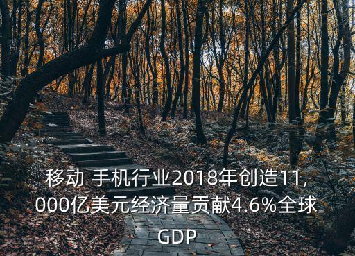 移動 手機行業(yè)2018年創(chuàng)造11,000億美元經濟量貢獻4.6%全球GDP