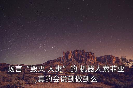 揚(yáng)言“毀滅 人類”的 機(jī)器人索菲亞,真的會(huì)說(shuō)到做到么